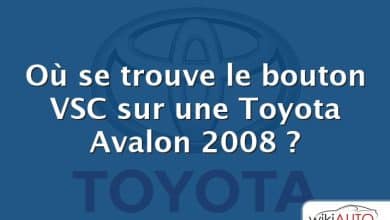 Où se trouve le bouton VSC sur une Toyota Avalon 2008 ?